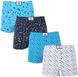 Nedeto 4PACK férfi bő szárú boxeralsó Nedeto többszínű (4NTV03) L