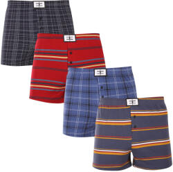 Nedeto 4PACK férfi bő szárú boxeralsó Nedeto többszínű (4NTV02) XXL