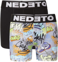 Nedeto 2PACK gyermek boxeralsó Nedeto többszínű (2NBDV3) 9-11 éves