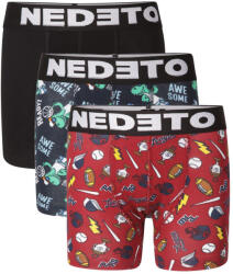Nedeto 3PACK gyermek boxeralsó Nedeto többszínű (3NBDV1) 12-14 éves