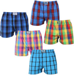 Styx 5PACK férfi bő szárú boxeralsó Styx klasszikus gumipánt többszínű (5A0112345) M - nedeto