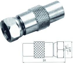 Cabletech Adaptor mufa tv tata la F tata cupru Cabletech (ZLA0602)