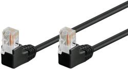 Goobay Cablu patch UTP CAT5e RJ45 2x90 3m CCA negru Goobay (96088) - habo
