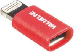 Valueline Adaptor iPhone Lightning tata - micro USB mama rosu Valueline (VLMP39901R) - habo