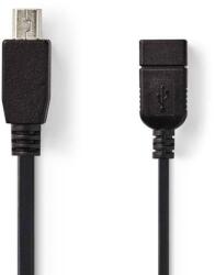 Nedis Cablu de date case de marcat fiscale USB 2.0 A mama - mini USB 5 pini tata OTG 0.2m Nedis (CCGP60315BK02) - habo