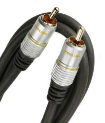 Prolink Cablu RCA mufa tata x1 din ambele parti 1.2m aurit negru PROLINK TCV3010-1.2 (TCV3010-1.2)