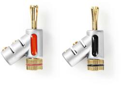 Nedis Set PROFESIONAL conectori banana tata-mama metal argintiu 2buc Nedis CAGC26990ME (CAGC26990ME)