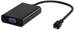 Valueline Cablu adaptor MHL micro USB 5 pini - VGA +Jack 3.5 mm 0.2m VALUELINE (VLMP39030B0.20) - habo