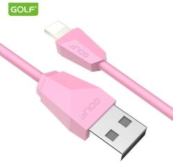 GOLF Cablu USB Ligtning iPhone Golf Diamond Sync 1m 2A Cablu roz GC-27i (GC-27i-PINK) - habo