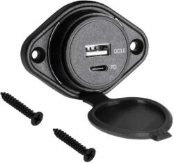 Peiying Mufa alimentare auto panou USB QC3.0 18W/ TYPE C QC /PD 18W Peiying PY-CHR0009 (PY-CHR0009)