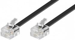 Well Cablu telefon 10m mufat RJ11 6P4C 7/0.10 CCS negru Well (TEL-0012-10BK-WL)