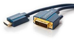 clicktronic Cablu Profesional 7.5m HDMI - DVI 24+1 Ultra HD 4K 60Hz cupru AWG28 aurit Clicktronic (70344) - habo