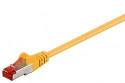 Goobay Cablu patch retea PiMF SFTP CAT6 galben 0.15m 2x RJ45 LSZH cupru ecranat Goobay (92453) - habo