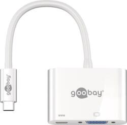 Goobay Adaptor multiport USB Type C la USB Type C +VGA alb Goobay (62107) - habo