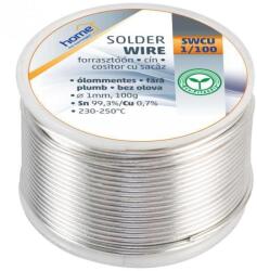 Home by Somogyi Fludor fara plumb 1mm 100gr cositor cu sacaz 2.2% Sn97% / Cu0.5% 227C HOME (SWCU 1/100) - habo