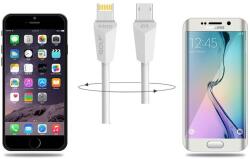 GOLF Cablu de incarcare USB Golf Diamond 2in1 alb iPhone micro USB 1m (IPCABDIAD) - habo