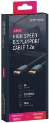 clicktronic Cablu Profesional DisplayPort - DisplayPort 1m v1.2a 4K 60Hz 21.6Gbit/s AWG26 OFC Clicktronic 70710 (70710)