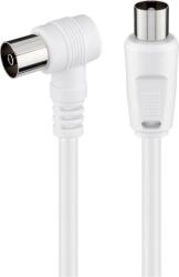 Goobay Cablu antena TV 75ohm Coaxial tata - Coaxial mama in unghi 1.5m 70dB dublu ecranat 5mm Goobay 11712 (11712)
