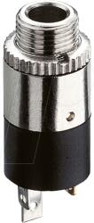 Lumberg Conector jack stereo mama 3.5 mm de sasiu cu piulita Lumberg (KLB 4)