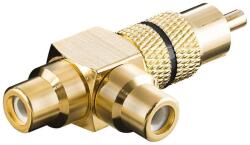 Goobay Adaptor RCA Y tata la 2x mama inel negru versiune aurita Goobay (11387) - habo