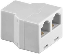 Goobay Adaptor RJ11 mama la 2x RJ11 mama alb Goobay (93049)