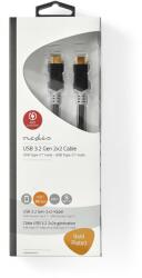 Nedis Cablu USB 3.2 Gen 2x2 type C tata-tata 2m 100W 5A 20Gbps antracit Nedis (CCBW64020AT20)