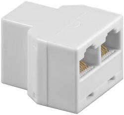 Goobay Adaptor 8p8c ISDN RJ45 mama la 2x RJ45 mama alb Goobay (93056) - habo