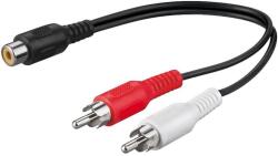 Goobay Cablu adaptor audio Y STEREO 2x RCA tata la 1x RCA mama 0.2m 50008 Goobay (50008) - habo