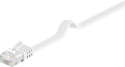 Goobay Cablu plat Cat6 UTP 10m 250MHz RJ45 cupru alb Goobay (95156) - habo