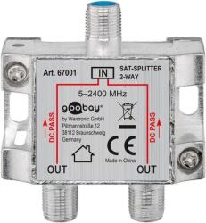 Goobay Splitter SAT 2 iesiri pentru dispozitive prin satelit 5-2400MHz Goobay 67001 (67001)