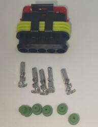 TE Connectivity Set conector cablu Superseal 1.5 mama mufa 5 pin 5 pini inclusi + 5 garnituri incluse IP67 TE Connectivity 282089-1-SET-F (282089-1-SET-F) - habo