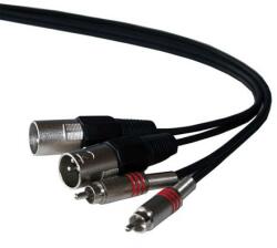 ibiza Cablu 2x RCA la 2x XLR 3m ibiza (CM3RX-2) - habo