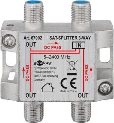 Goobay Splitter SAT 3 iesiri pentru dispozitive prin satelit 5-2400MHz Goobay 67002 (67002)