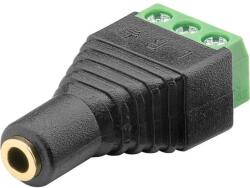 Goobay Adaptor bloc terminal cu 3 pini tip regleta cu surub la Jack 3.5 mm mama 3 pini stereo Goobay 76746 (76746)