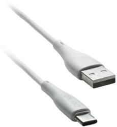 Cento Cablu USB Type C - USB 1m 3A silicon alb CENTO C101 (CENTO-C101-TYPEC-WH) - habo