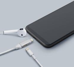 Delight Cablu de date 2in1 iPad iPhone lightning 1m 2A argintiu delight (55443I-WH) - habo