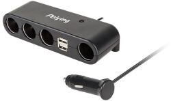 Peiying Splitter 12V-24V bricheta auto x4 60W CU USB 2A si cablu PEIYING PY-CHR0011 (PY-CHR0011)