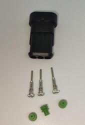 TE Connectivity Set conector cablu Superseal 1.5 tata mufa 3 pin 3 pini inclusi + 3 garnituri incluse IP67 TE Connectivity 282105-1-SET-M (282105-1-SET-M)