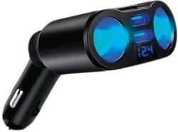 Carguard Incarcator multifunctional 2x bricheta auto 12V/24V 65W + Voltmetru + 2x USB 3.1A 15W Carguard USC003 (USC003)