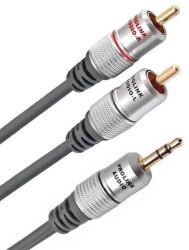 Prolink Cablu audio stereo Jack 3.5 mm - 2x RCA 5m ecranat negru PROLINK TCV3420-5.0 (TCV3420-5.0) - habo