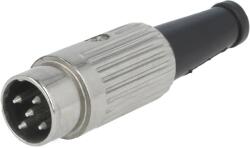 DELTRON Mufa DIN tata 5 pini drept pe cablu cu lipire 34V DELTRON 610-0520 (610-0520)