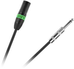 BST Cablu XLR 3 pini tata - JACK 6.35 mm MONO tata 3m negru BST PRO (XLRM-JACKM-3) - habo