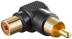 Goobay Adaptor RCA mama - RCA tata 90 negru contacte aurite Goobay (11685)