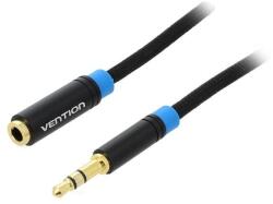 Vention Cablu 0.5m Jack 3.5 mm 3pin mama - Jack 3.5 mm 3pin tata negru VENTION VAB-B06-B050-M (VAB-B06-B050-M)