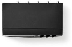 Nedis Comutator audio analogic Nedis 4x (2x RCA Stereo mama) - 1x RCA Stereo mama +iesire casti negru (ASWI2414BK) - habo