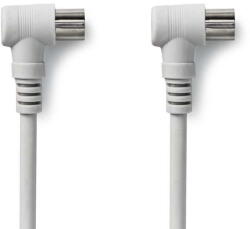 Nedis Cablu IEC Coaxial tata cotit - IEC Coaxial mama cotit 1.5m alb NEDIS (CSGP40100WT15)