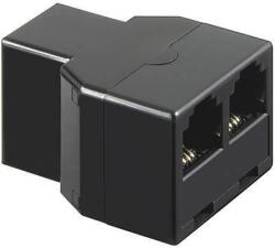 Goobay Adaptor RJ11 mama la 2x RJ11 mama negru Goobay (50597) - habo