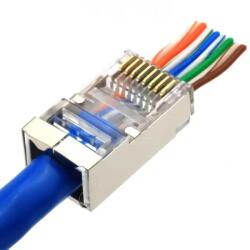 MNC Mufa RJ45 FTP /SFTP CAT6 Pass-Through Firele trec prin mufa 8P8C metalica MNC 05232D (05232D)
