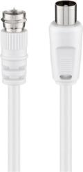 Goobay Cablu conexiune antena /SAT 5m F tata - Coaxial tata alb Goobay (11728)