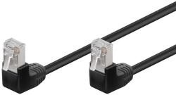 Goobay Cablu Patch CAT5e 2x RJ45 90 FTP 0.5m negru pentru Conectare retea /Ecranat /Protectie la indoire 96077 Goobay (96077) - habo
